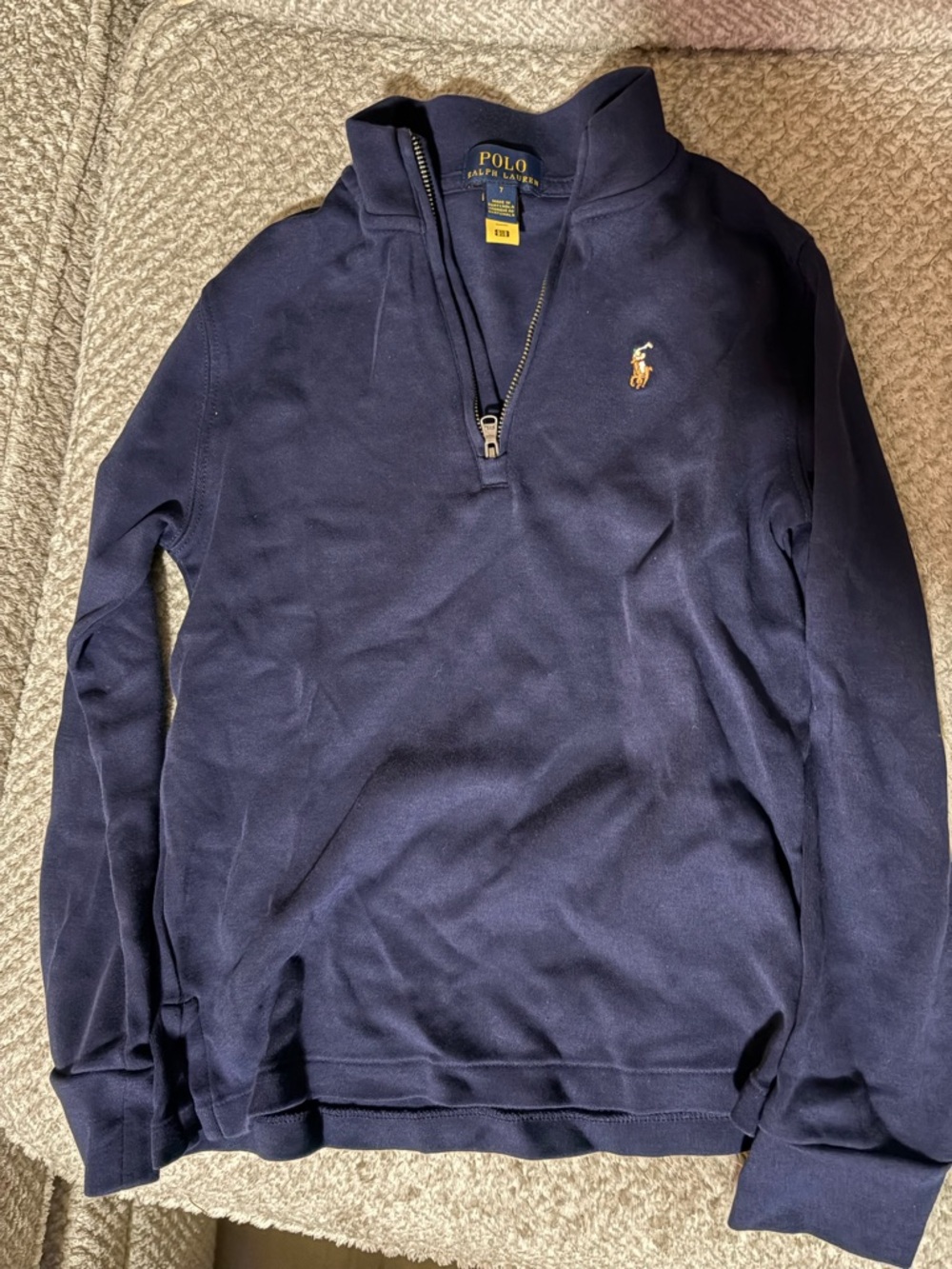 Polo by Ralph Lauren Navy Quarter-Zip Pullover Sweater LIKE NEW!!